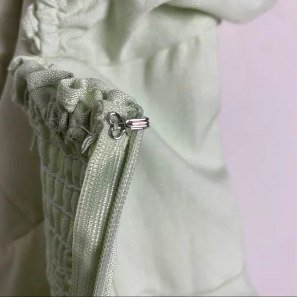 Here Comes The Sun Pastel Pistachio Cottagecore Milk Maid Dress Small UO - Picture 4 of 9